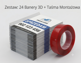 Zestaw produktów: 24 banery 3D + TAŚMA MONTAŻOWA GRATIS