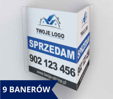 Baner Reklamowy • 9 Banerów 3D dla Twojego Biura + indywidualny projekt i dostawa GRATIS