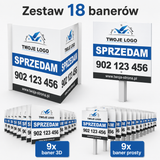 ZESTAW 9 + 9: CENA POJEDYNCZEGO PAKIETU 9 BANERÓW 665 PLN - W ZESTAWIE 2 X 9 BANERÓW - RABAT 6%