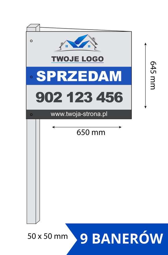 Baner reklamowy flaga - pakiet 9 sztuk dostawa Gratis, zobacz więcej