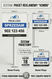 Zestaw banerów:  9 banerów prostych + 9 banerów flaga