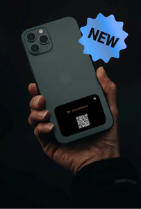 ETYKIETA NA TELEFON NFC +KOD QR - PCV czerń + nadruk w kolorze