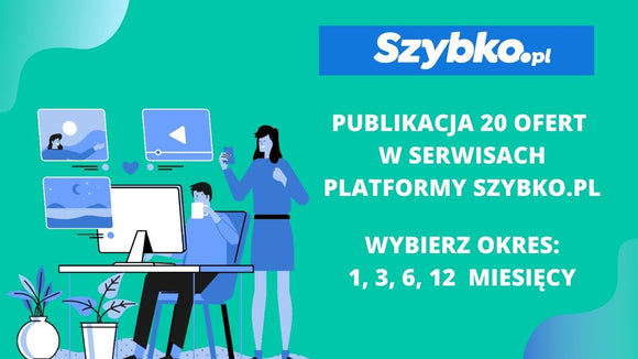Publikacja 20 ofert nieruchomości w Szybko.pl i serwisach partnerskich
