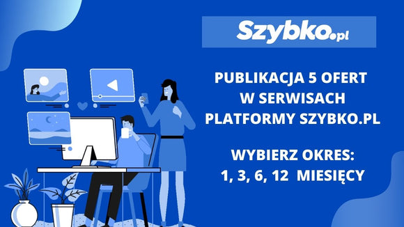 Publikacja 5 ofert nieruchomości w Szybko.pl i serwisach partnerskich