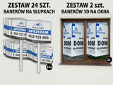 Zestaw banerów: 24 sztuk banerów prostych + 2 BANERY 3D XL GRATIS