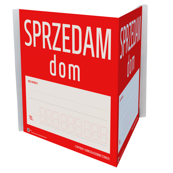 Pakiet 6 Banerów Uniwersalnych 3D SPRZEDAM DOM + dostawa GRATIS