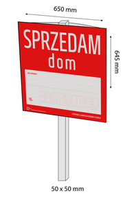 Baner reklamowy prosty SPRZEDAM DOM - 1 sztuka, dostawa GRATIS, zobacz