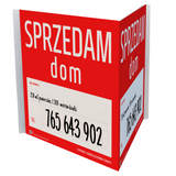 Pakiet 3 Banerów Uniwersalnych 3D SPRZEDAM DOM + dostawa GRATIS